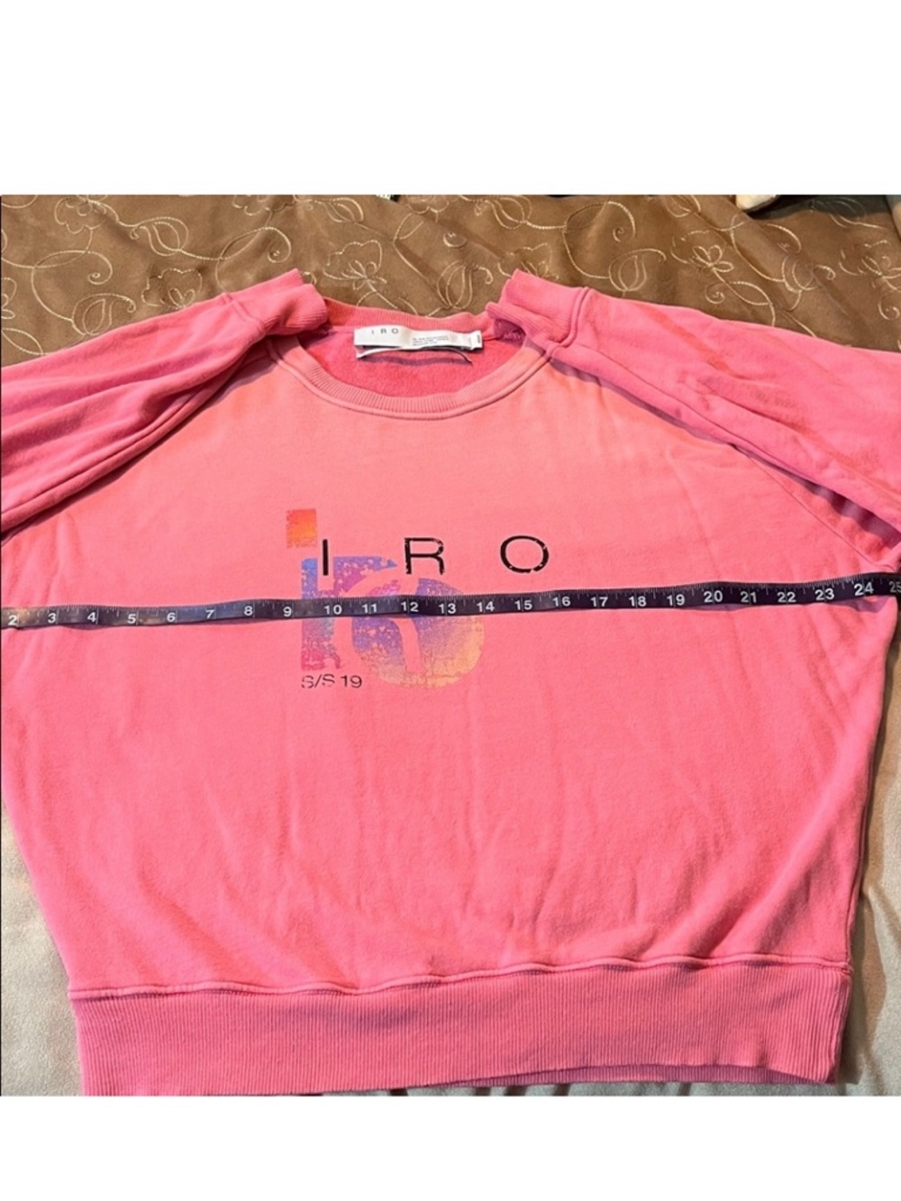 IRO Paris Logo Sweatshirt Women’s Size M Pink - French Designer Contemporary - Picture 9 of 12
